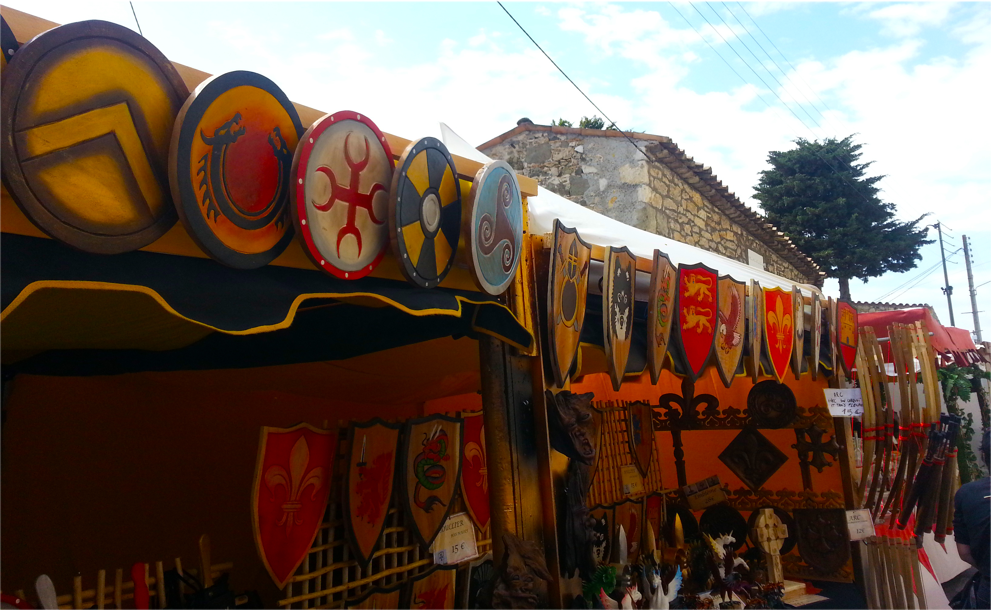 boucliers médiévaux Biot et les Templiers