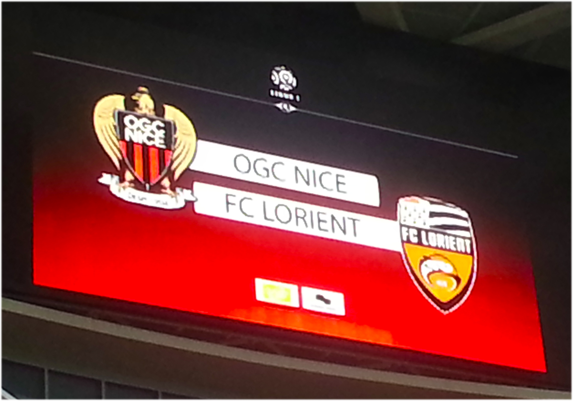 écran géant de l'Allianz Riviera