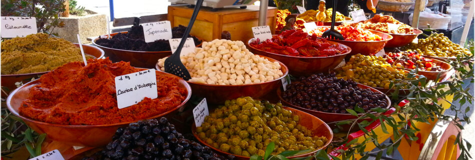 Stand d'olives et tapenades