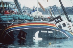 Rainbow Warrior I sinking