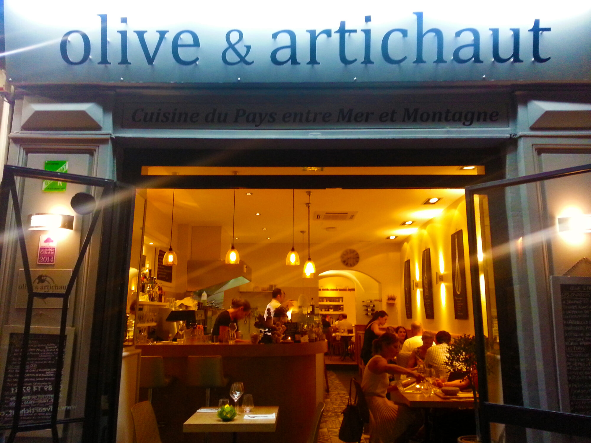 olive et artichaut vieux nice restaurant nice weekend