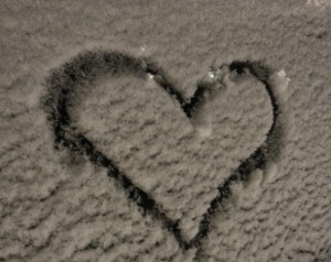 coeur neige amour valberg montagne