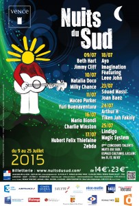 affiche nuits du sud vence 2015