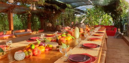 restaurant éphémère serre potager de saquier