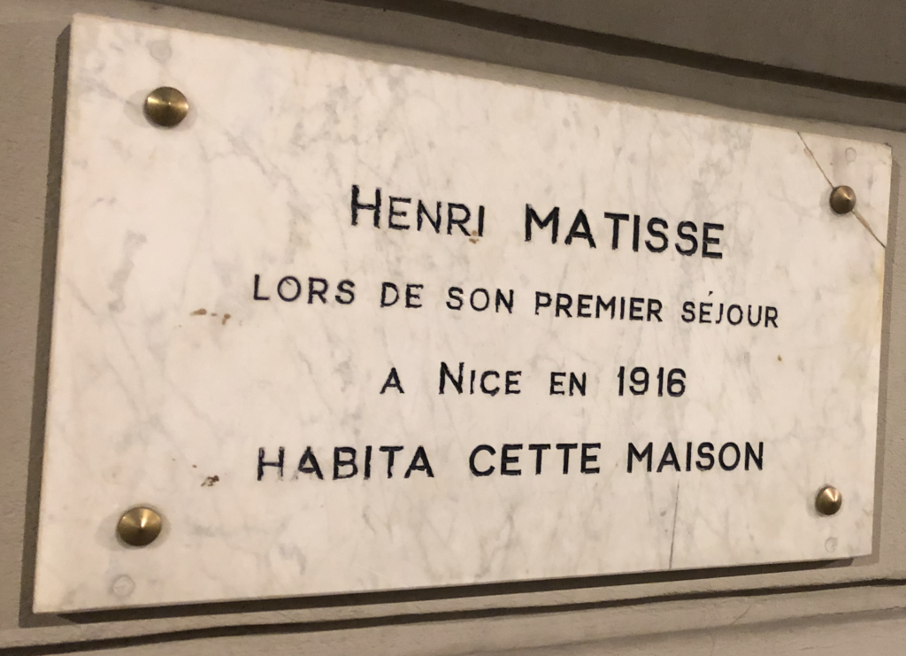 Henri Matisse à Nice Beau Rivage