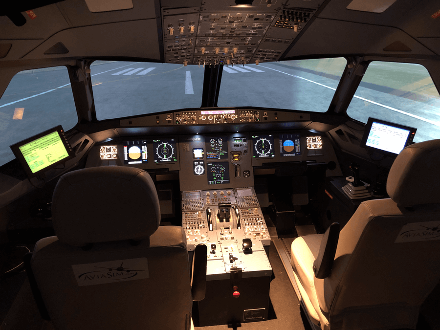 Simulation de vol en avion de ligne près de Nice