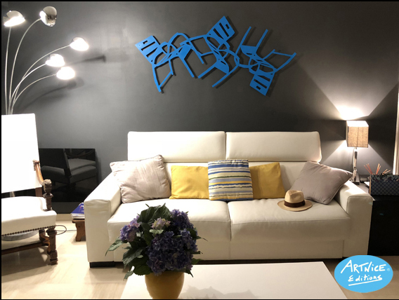 Créations murales Chaises bleues ArtNice