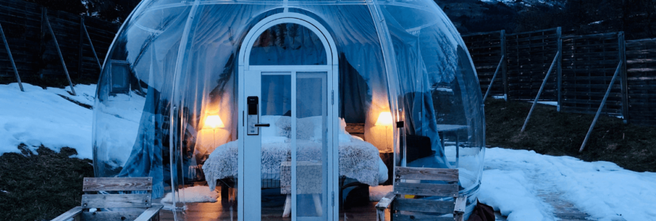 nuit dans une bulle romantique