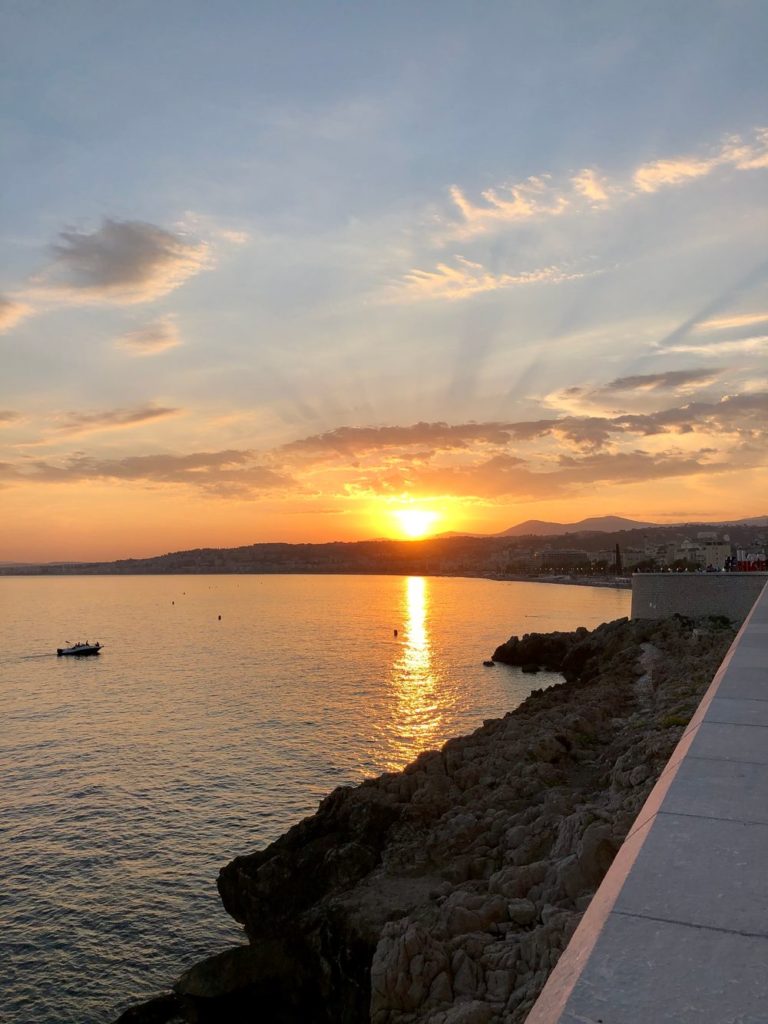 coucher de soleil à Nice
