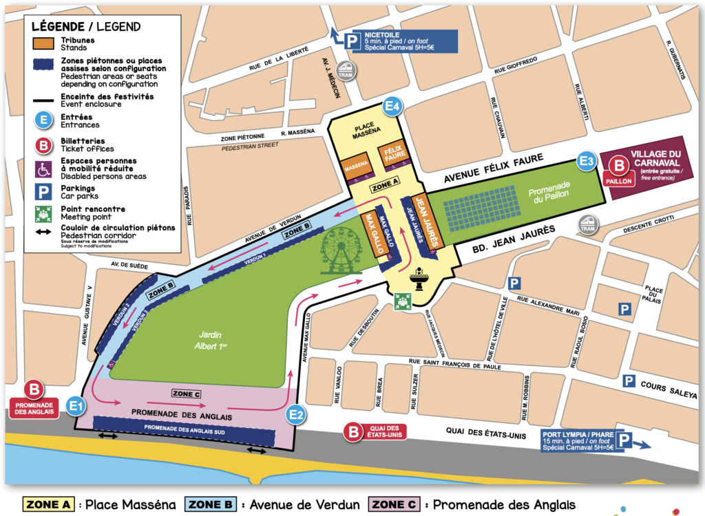 tribunes carnaval de nice 2022