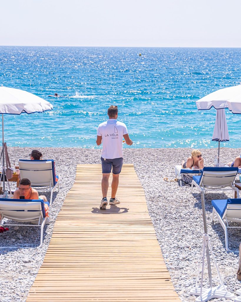 plage privée nice la vela