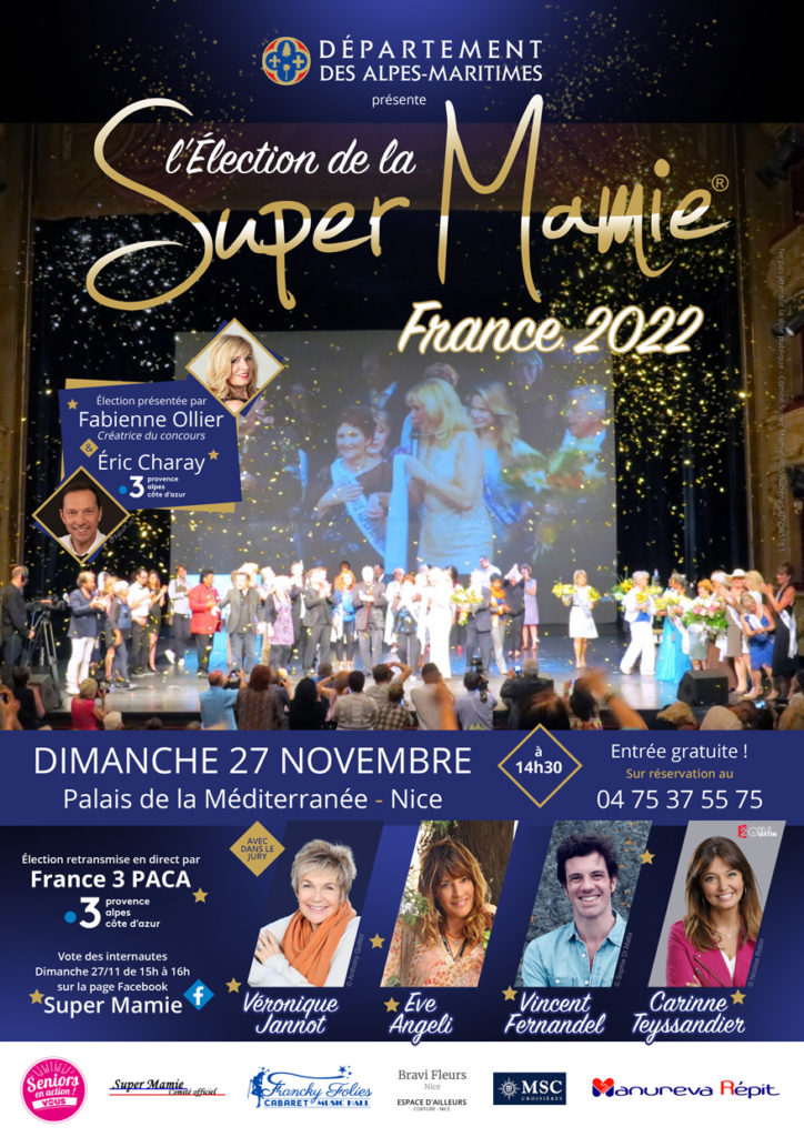 affiche élection super mamie nice