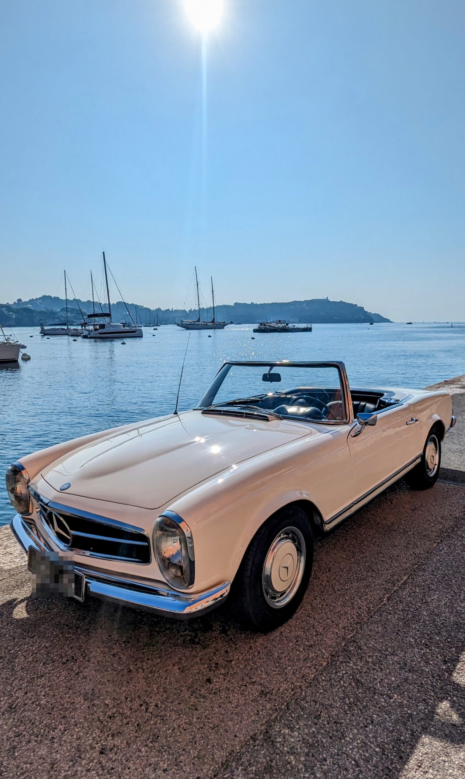 location de voiture de collection à nice sunset ride