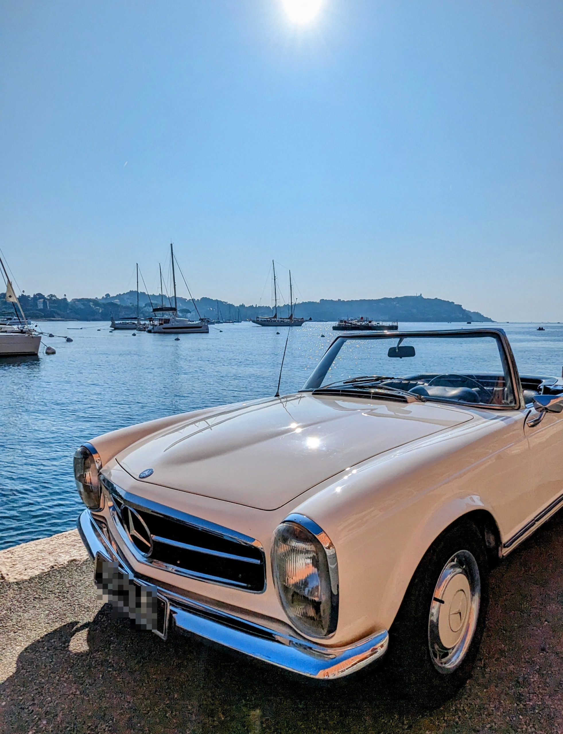 location de voiture de collection à nice sunset ride