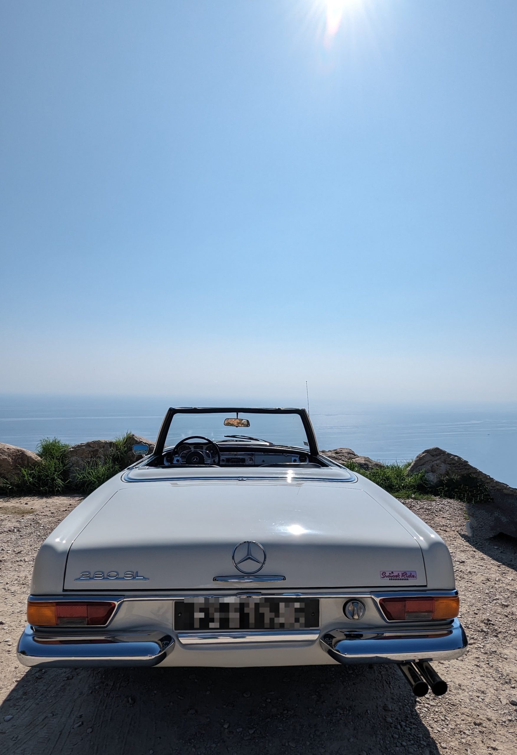 location de voiture de collection à nice sunset ride